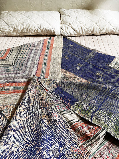 Handmade Cotton Kantha Quilt