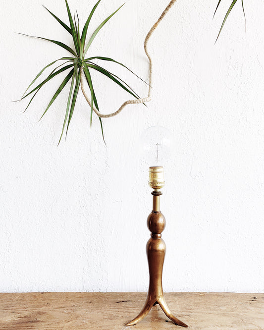 Vintage Bronze Iris Lamp
