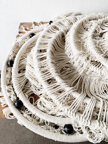 Huge Vintage Hanging Macrame Art / Table