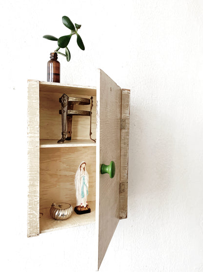 Antique Wood Apothecary/ Spice Cabinet