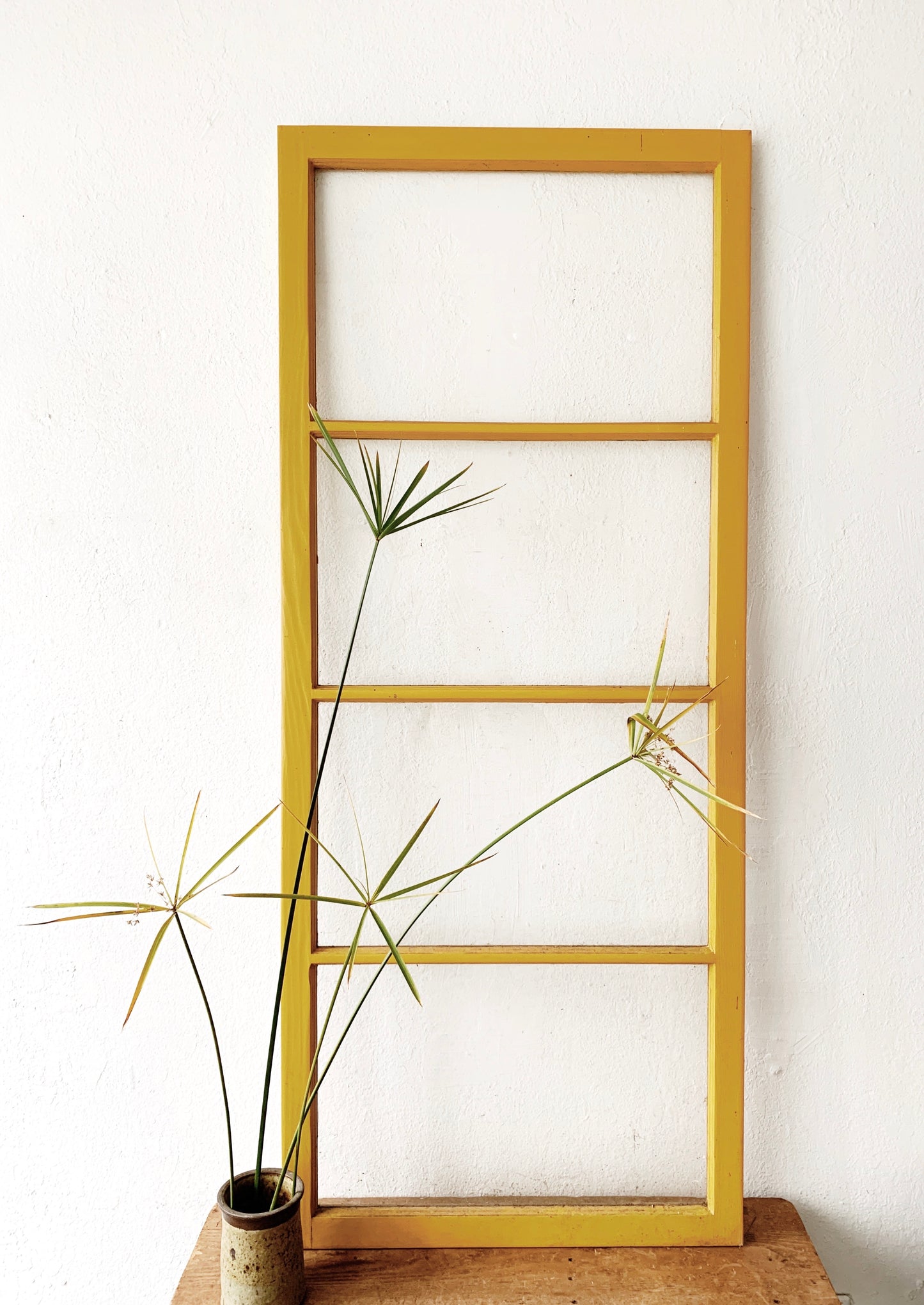 Vintage Wood Framed Paned Window