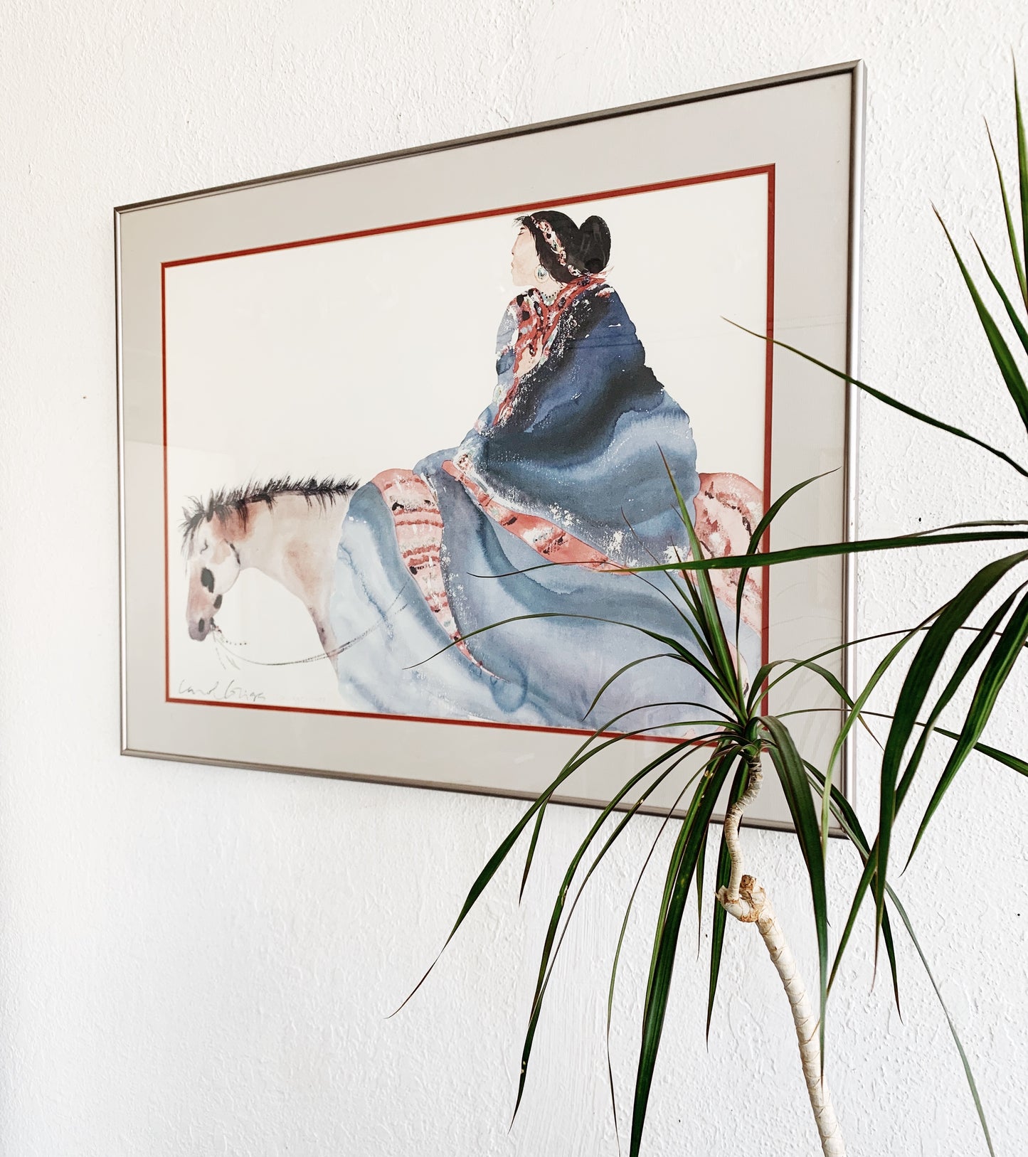 Vintage Framed Carol Grigg Print Signed