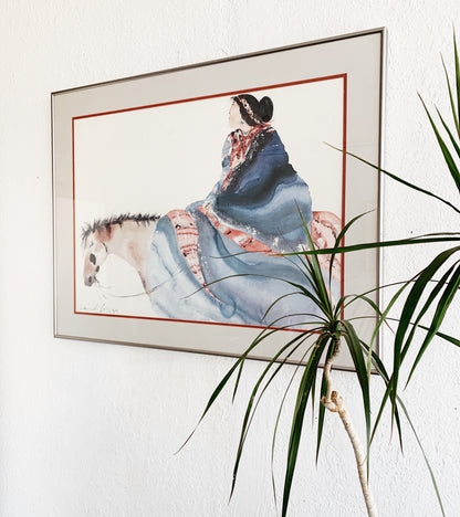 Vintage Framed Carol Grigg Print Signed