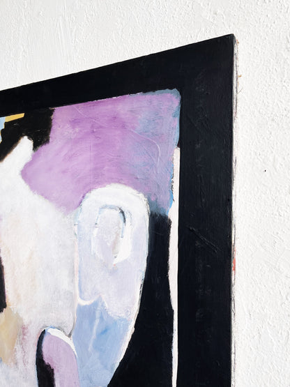 Vintage Hard Edge Figural Painting