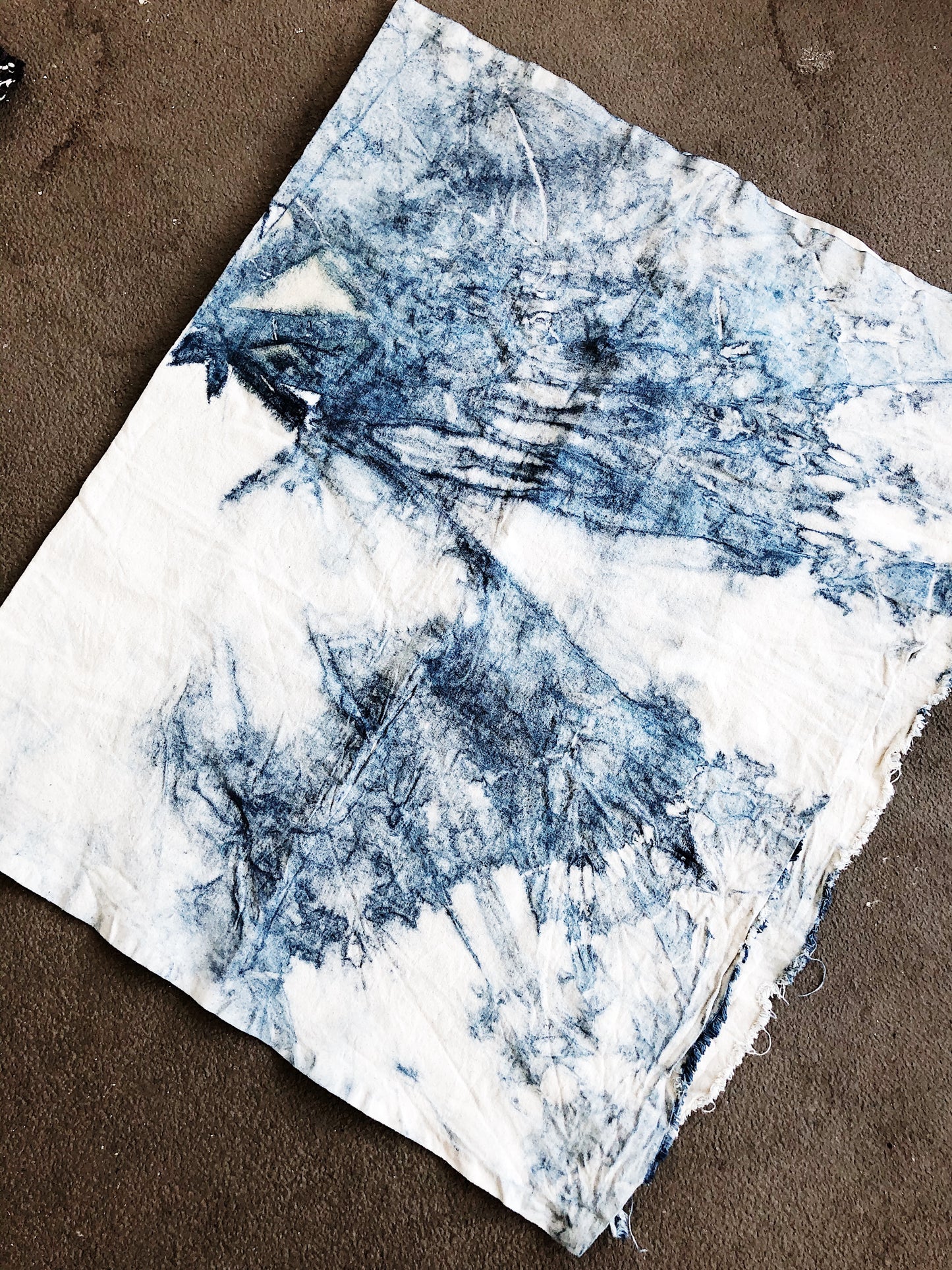 Tie Dyed Indigo Yardage