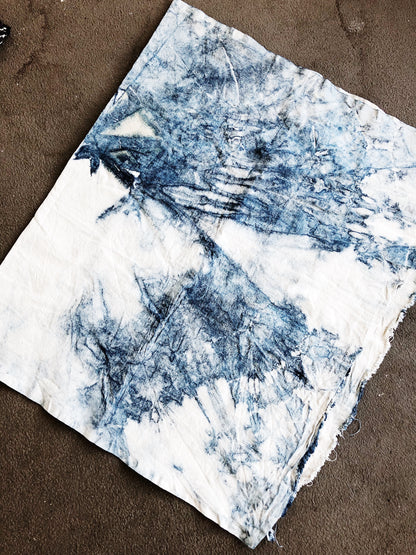Tie Dyed Indigo Yardage