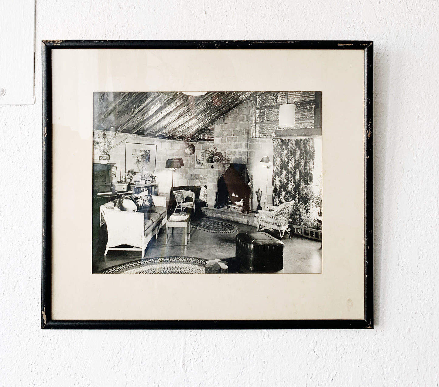 Vintage Black and White Framed Photo