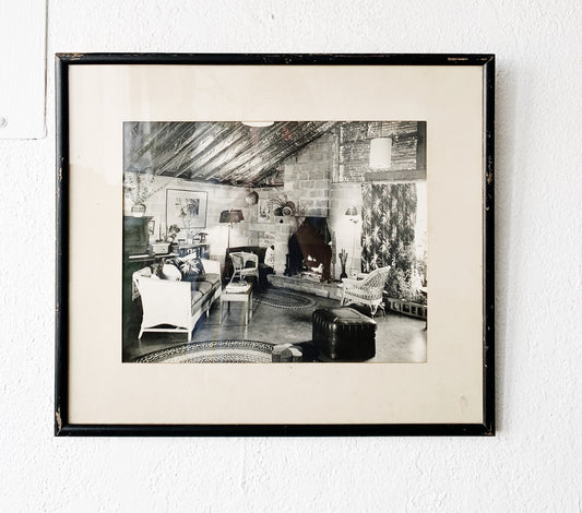 Vintage Black and White Framed Photo