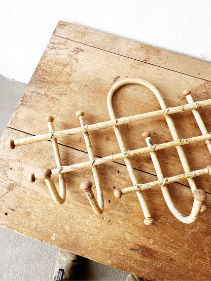 Vintage Bentwood Bamboo Rack