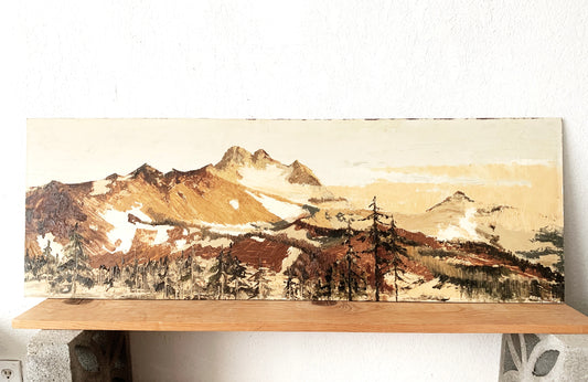 Large Vintage Oil Landscape Painting