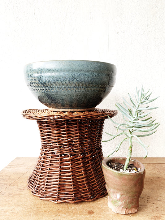 Vintage Wicker Plant Stand