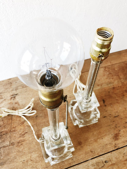 1920s Cut Glass Lamp