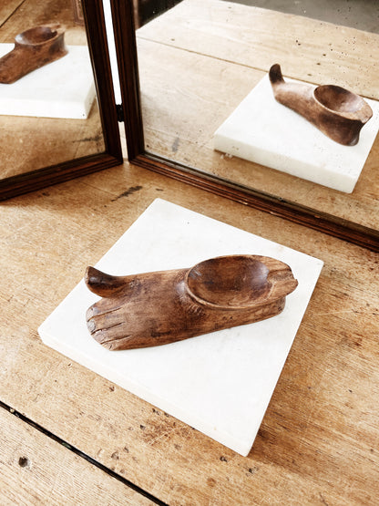 Vintage Wooden Foot Dish