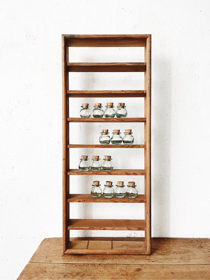 Vintage Wood Apothecary Shelf