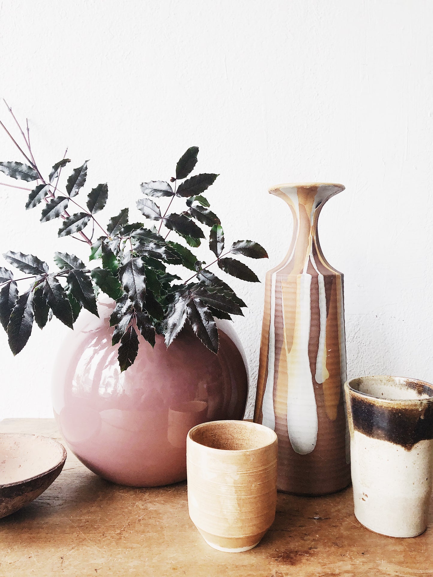 Vintage Ceramic Orb Vase