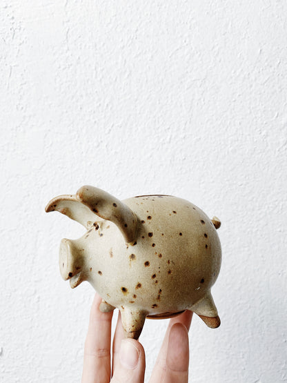Vintage Stoneware Piggy Bank