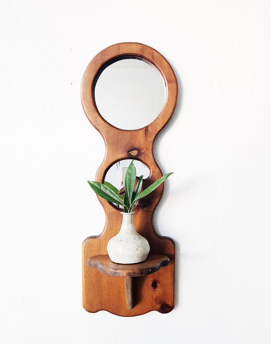 Long Vintage Abstract Mirror Shelf