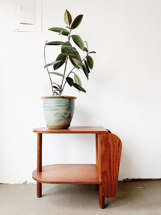 Vintage Wood Mid Century Side Table