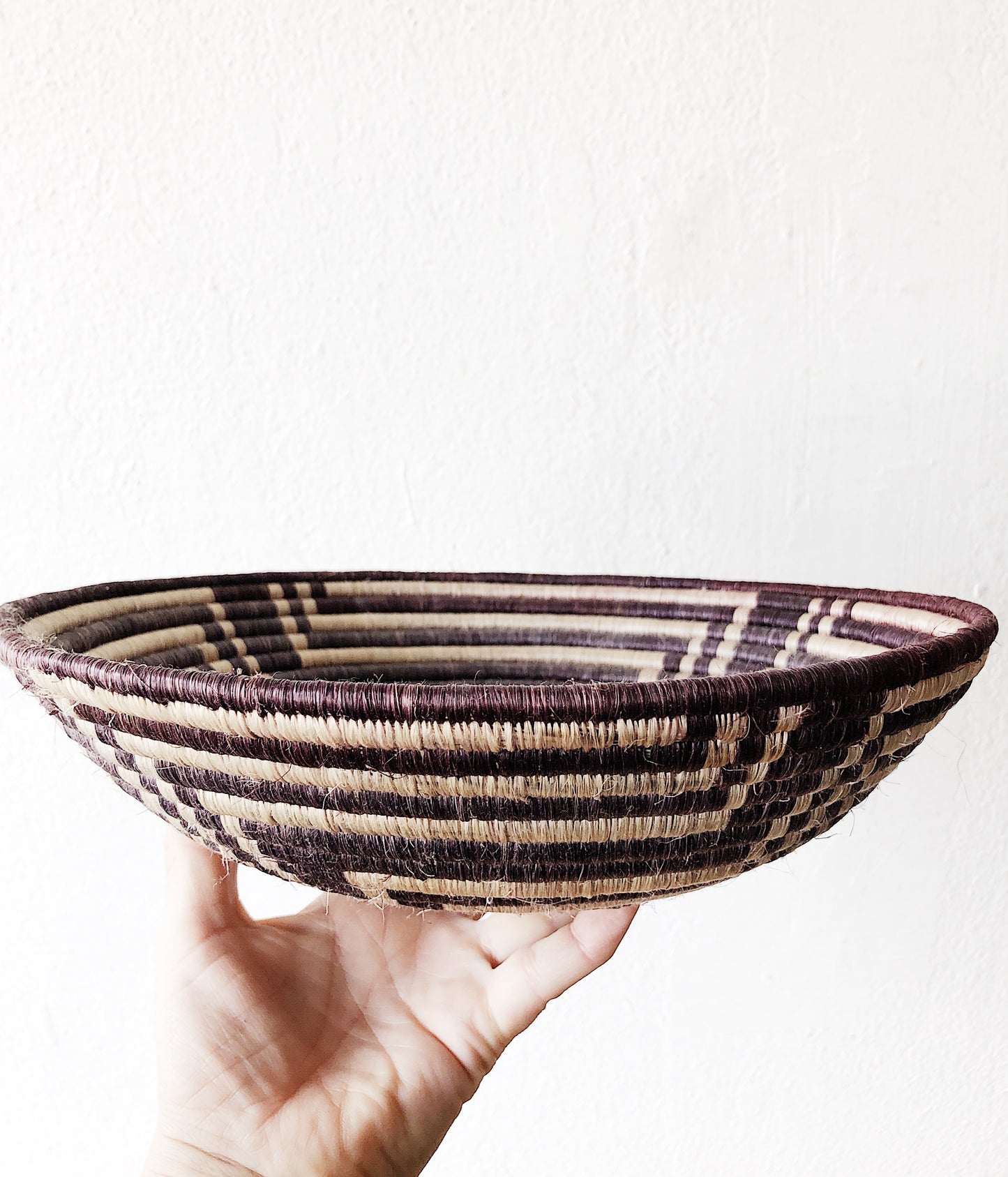 Vintage Coiled African Burundi Basket