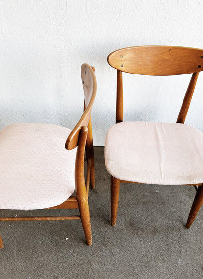 Mid Century Dining Chairs Set of Two
