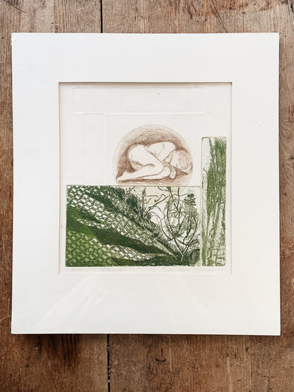 Vintage Etching ‘Titania’ plus Bonus Art on Back