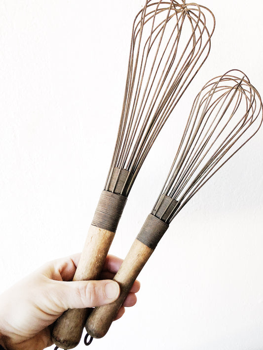 Antique Whisk Pair