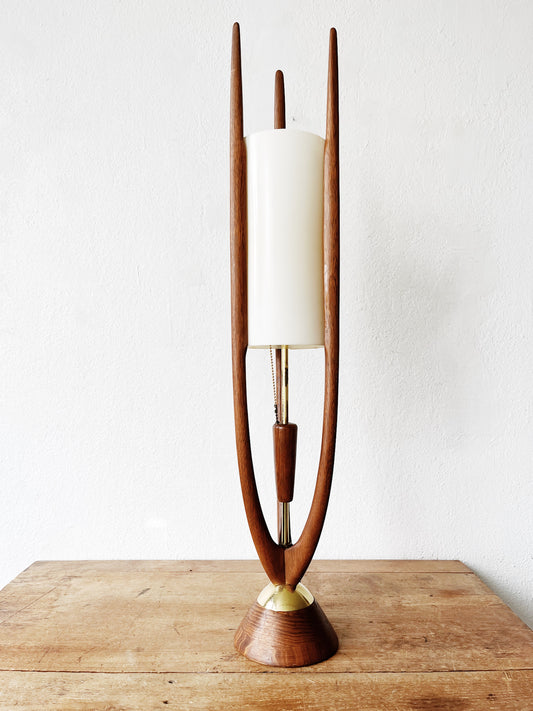 John Keal for Modeline Sculpted Teak Lamp