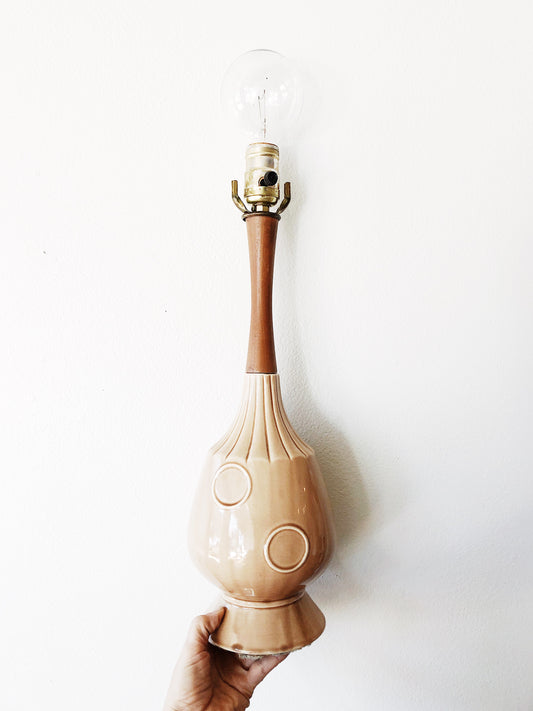 Vintage Mid Century Pottery Lamp