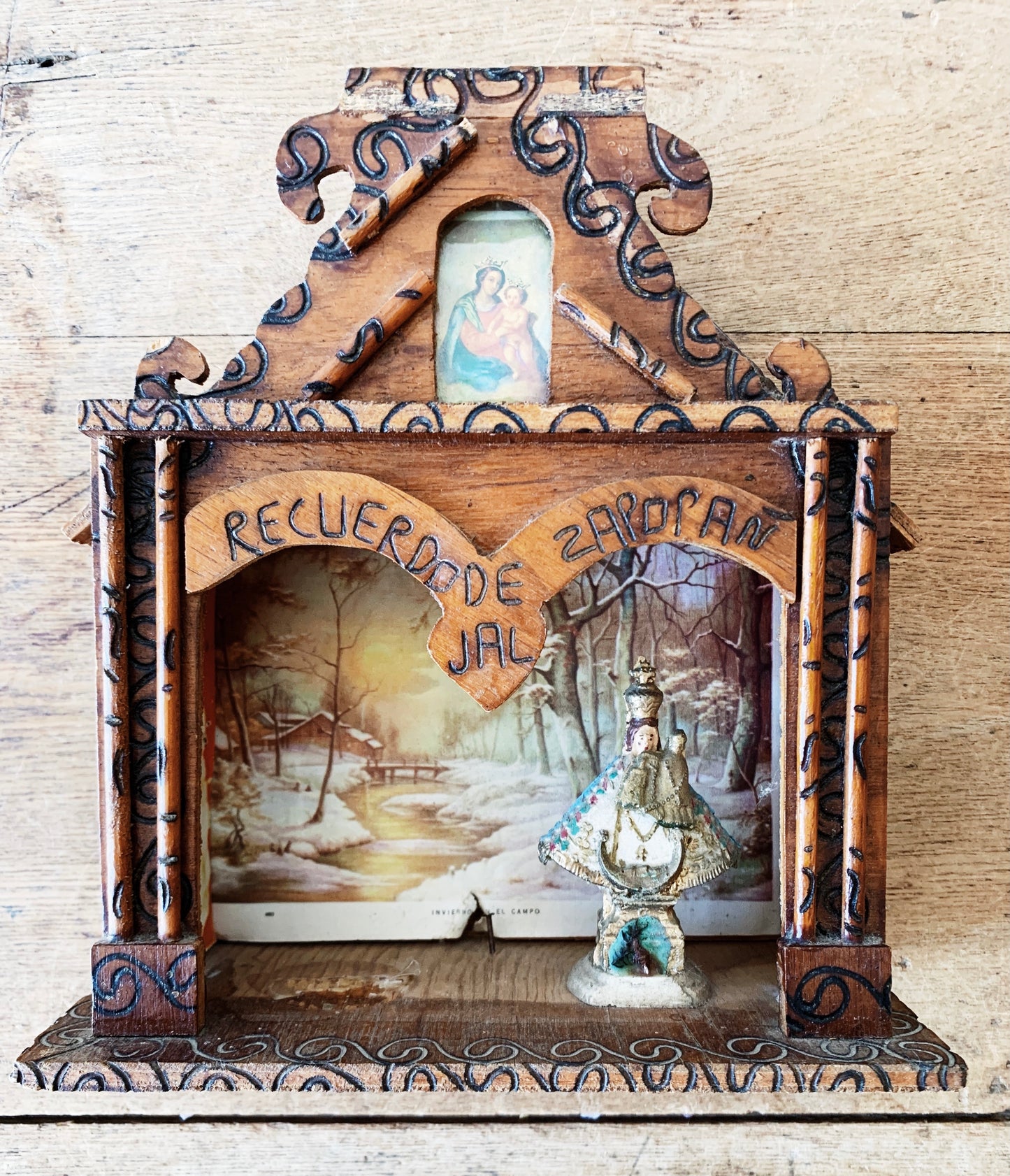 Antique Wood Shrine