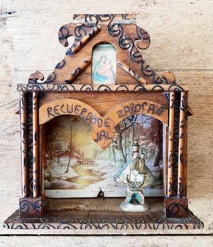Antique Wood Shrine