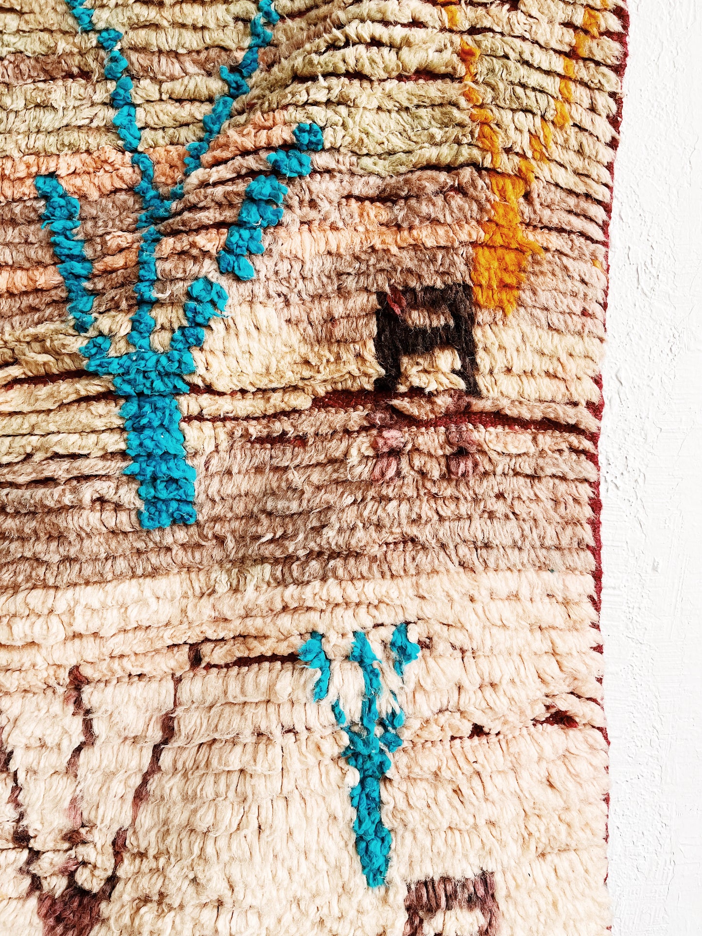 Large Vintage Moroccan Wool Rug