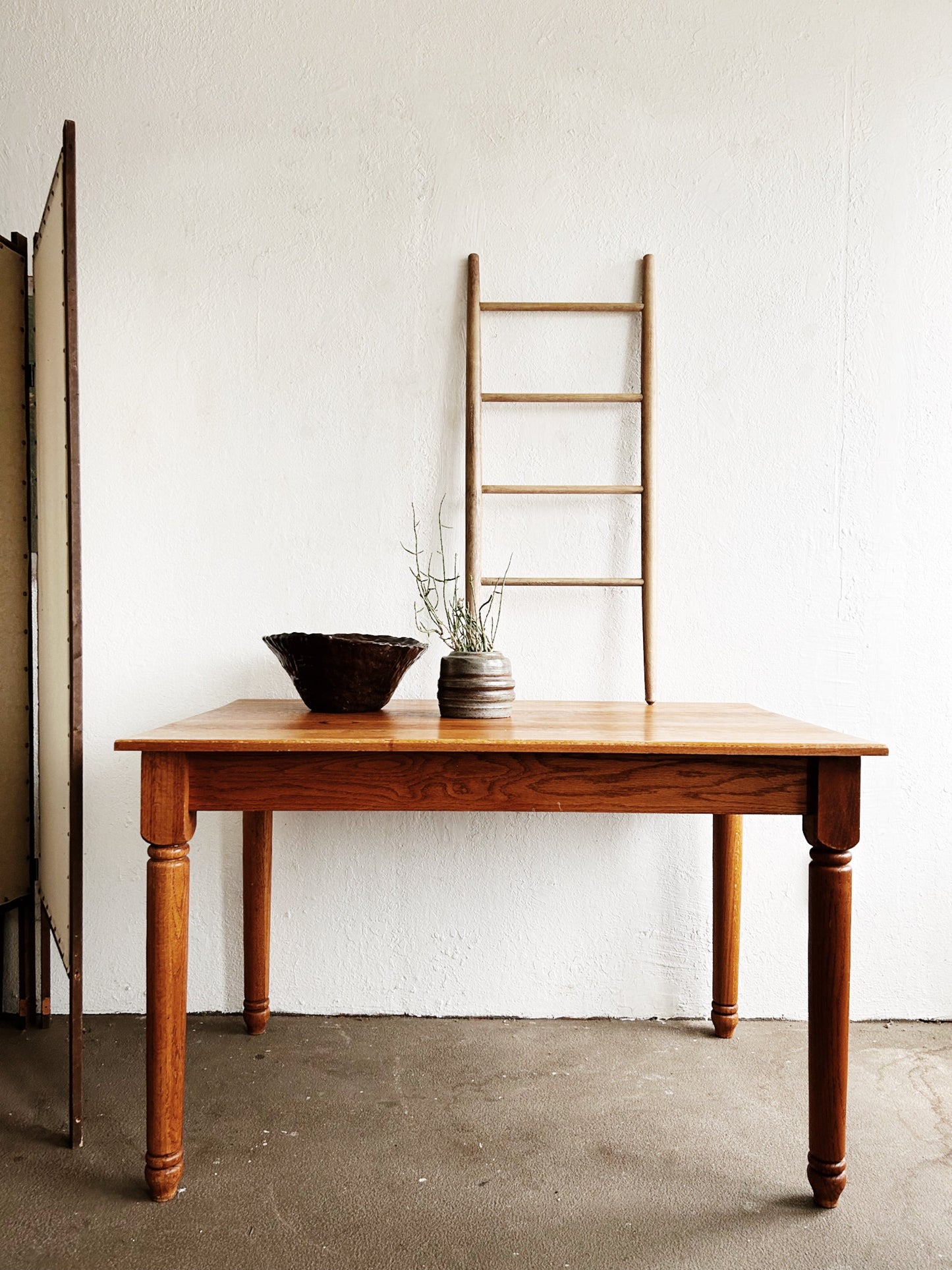 Vintage Oak Farmhouse Table