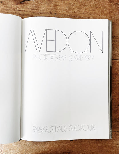 First Ed. Richard Avedon Photography Book