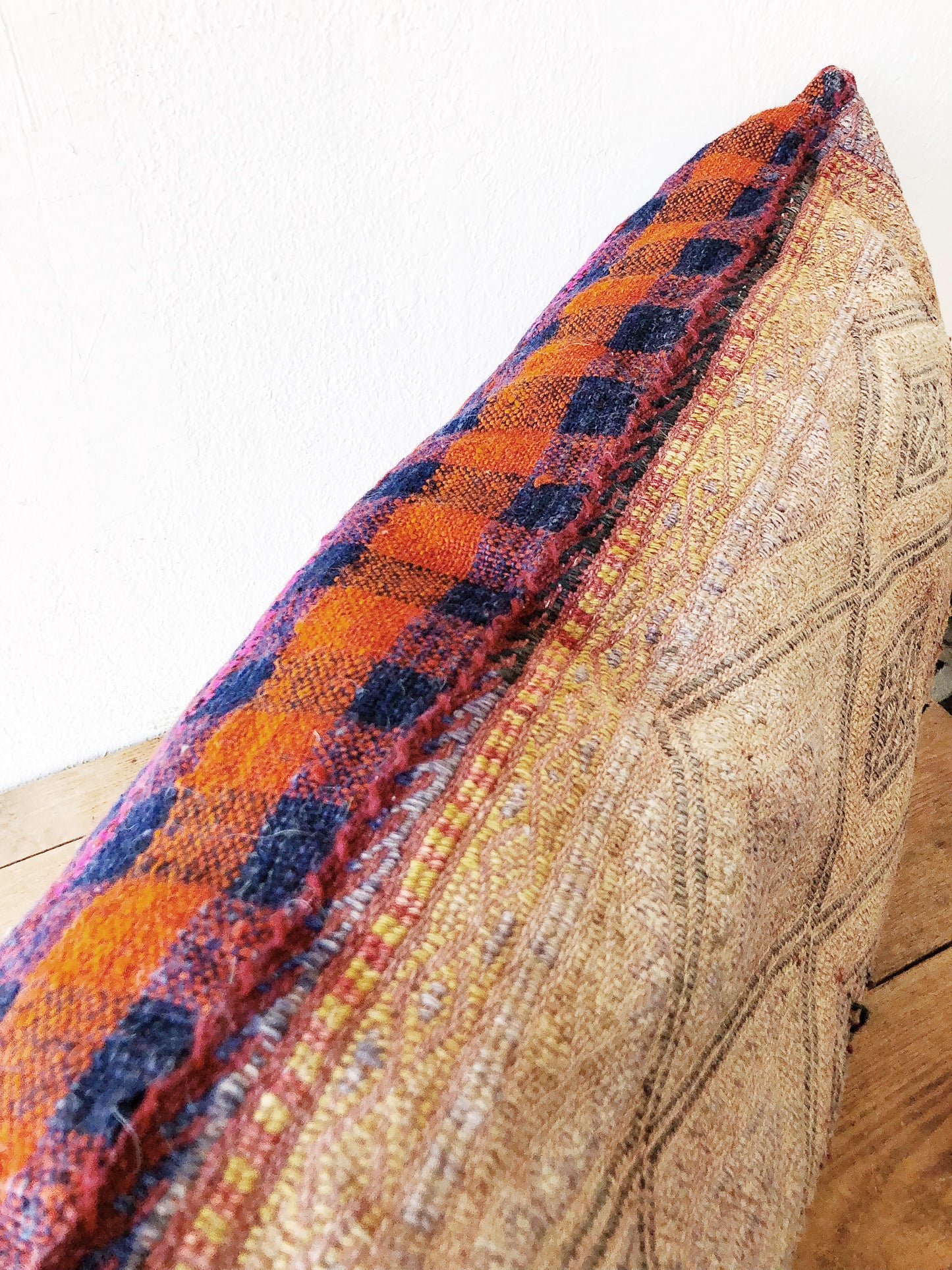 Oversized Reversible Wool Kilim Cushion