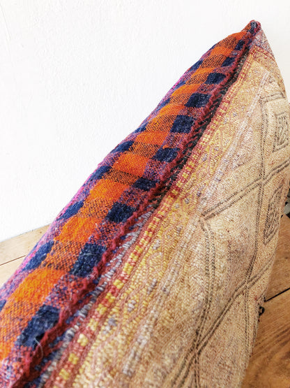Oversized Reversible Wool Kilim Cushion