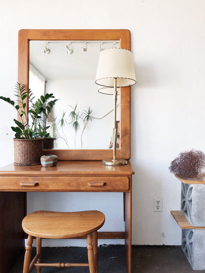 Vintage Maple Vanity and Mirror