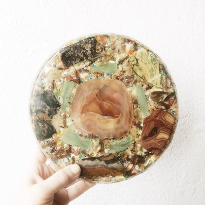 Vintage Agate and Resin Stand
