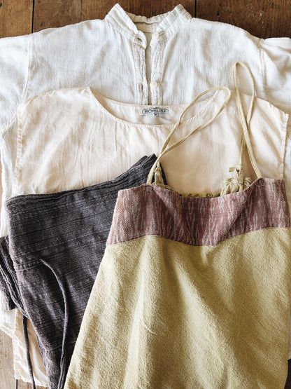 Vintage Peach Silk Crepe Shell Top