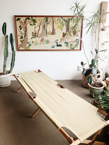 Vintage Canvas Camp Cot
