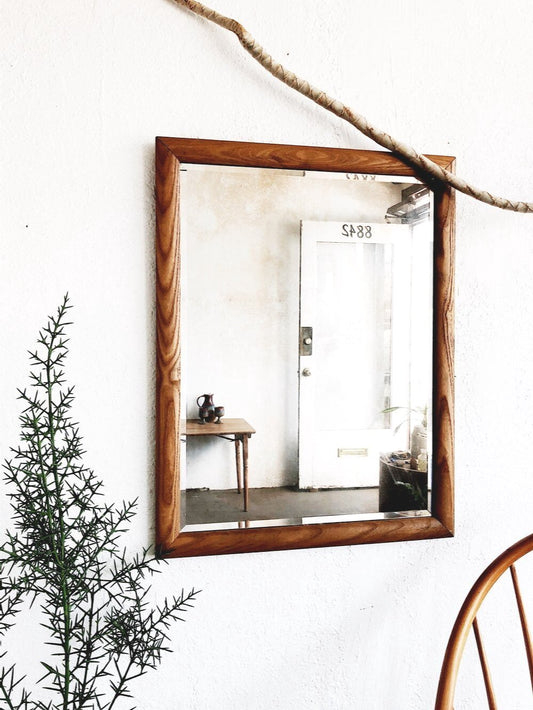 Vintage Simple Wood Framed Mirror