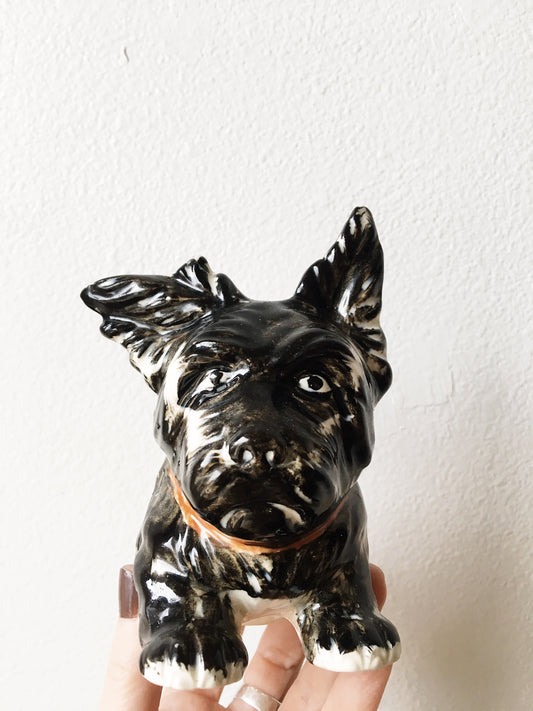 Vintage Ceramic Scottie Dog Planter