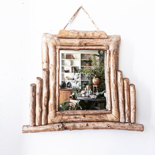 Handmade Wood Framed Mirror