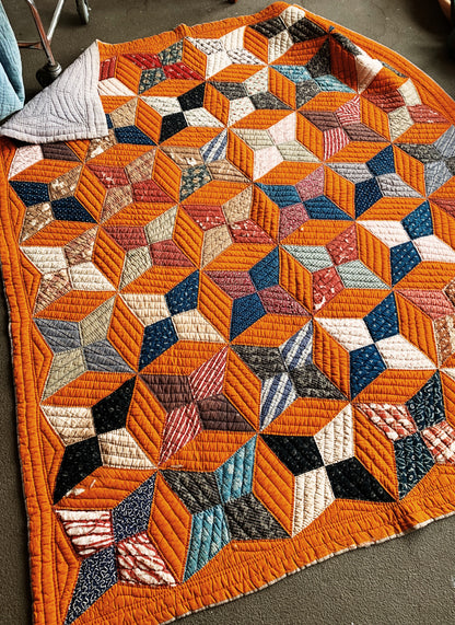 Antique Star Pattern Cotton Quilt
