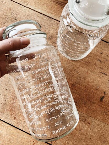 Vintage Glass Canister Set