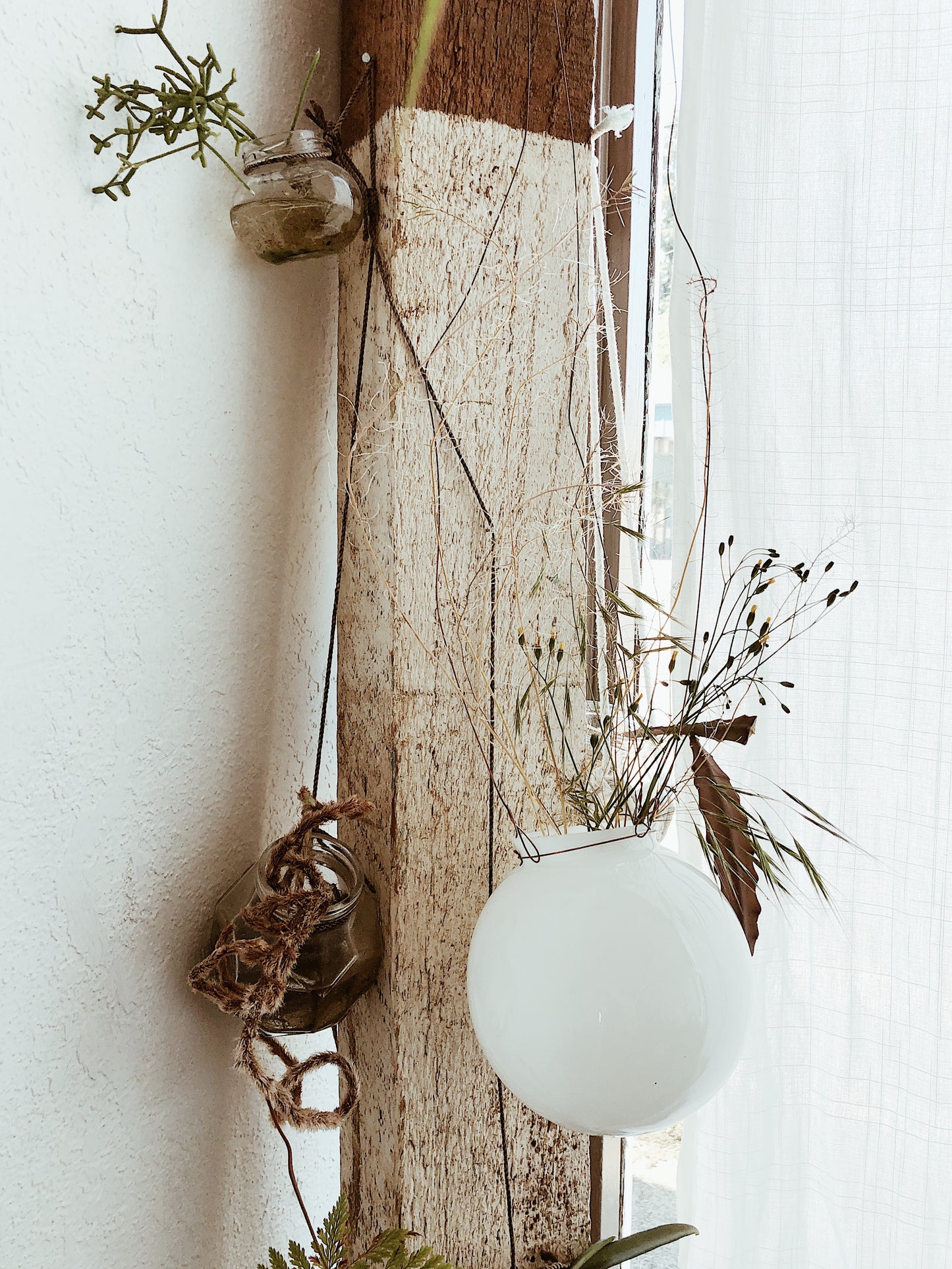 Vintage Globe Hanging Planter