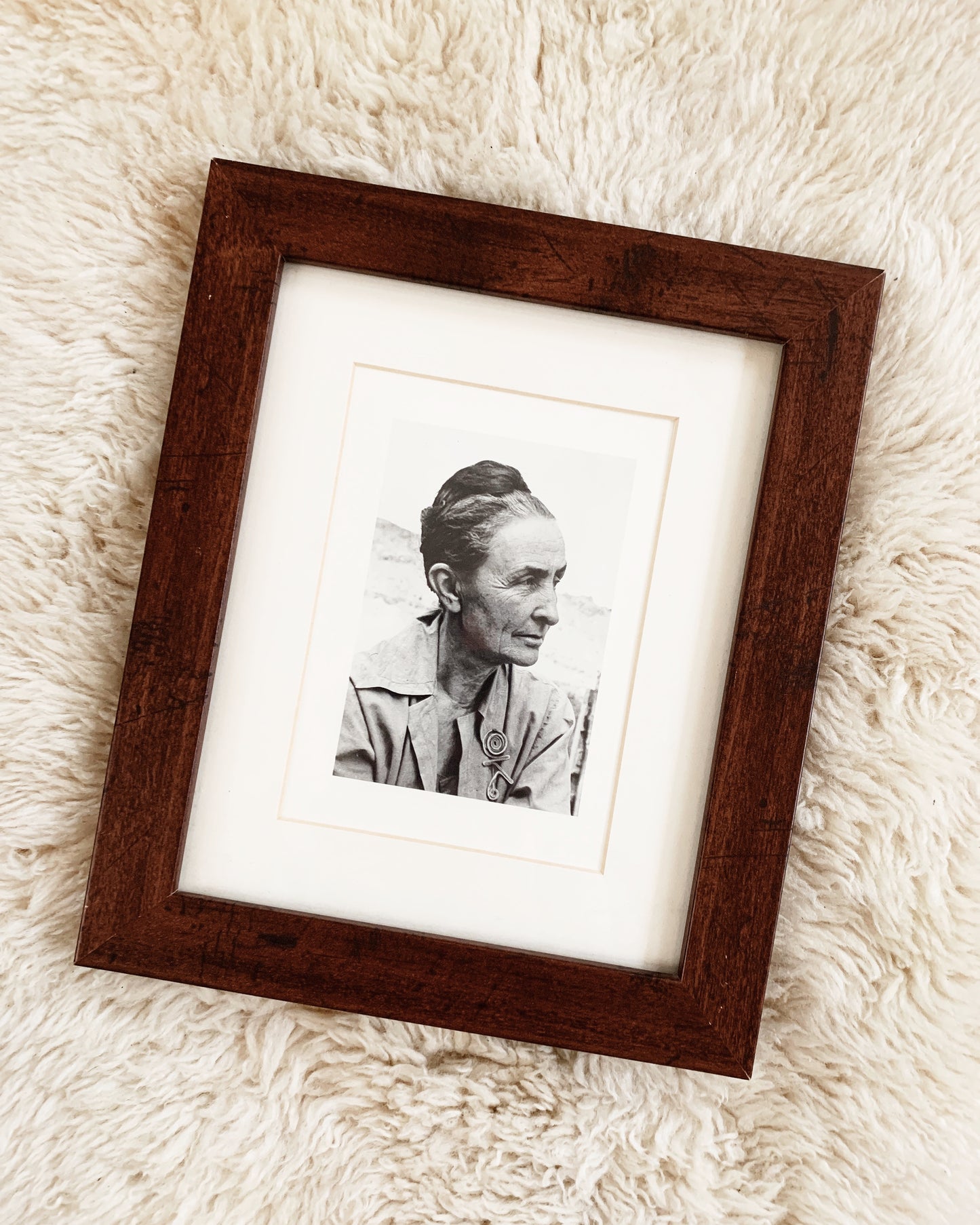 Framed Vintage Georgia O’Keeffe Portrait