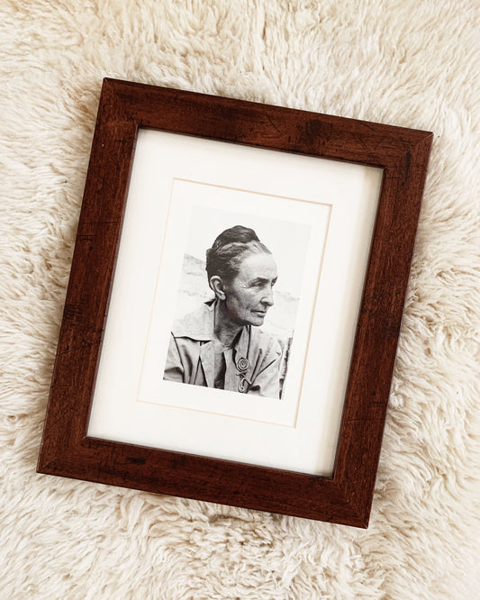 Framed Vintage Georgia O’Keeffe Portrait