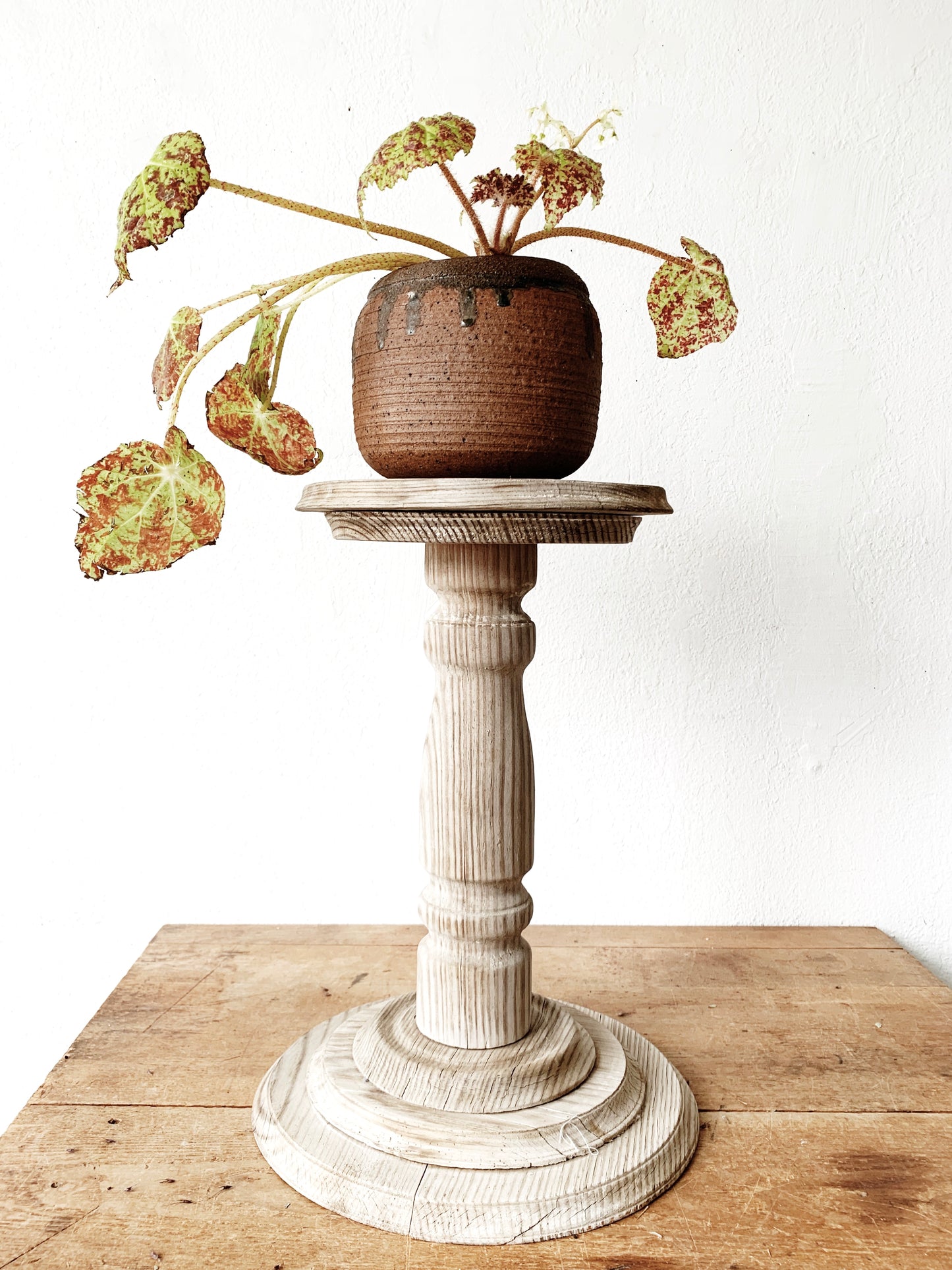 Vintage Natural wood Plant Stand