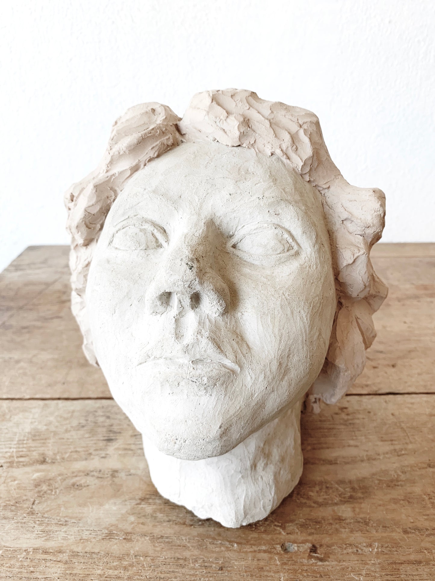 Large Vintage Original Clay Sculpture