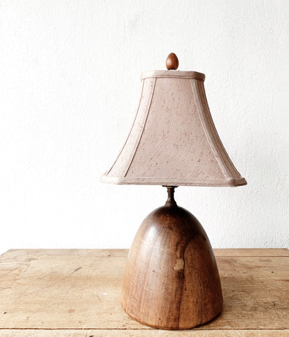 Gorgeous Vintage Handmade Oregon Myrtle Wood Lamp